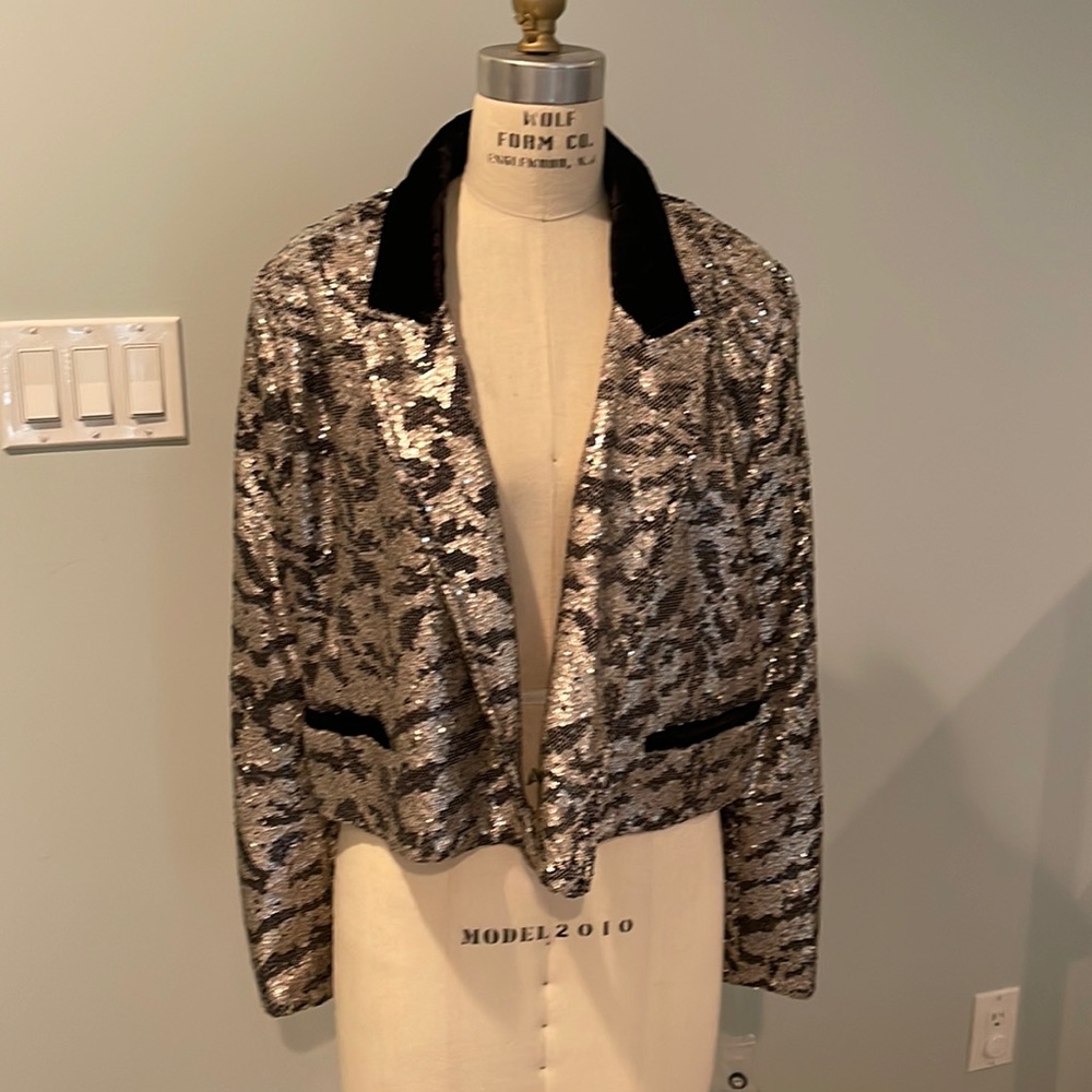 Free People We the free women’s sequin blazer size M NWT